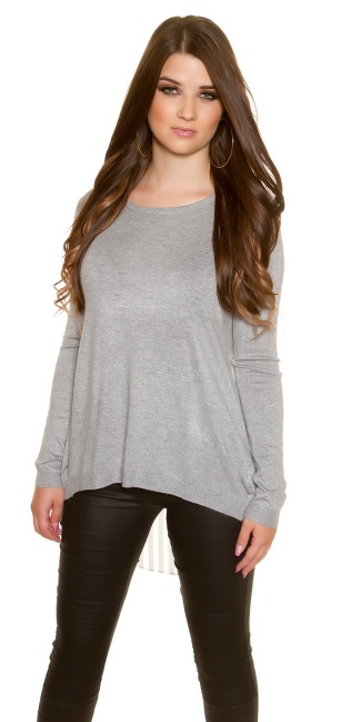 2in1 jumper with vokuhila-cut Grey